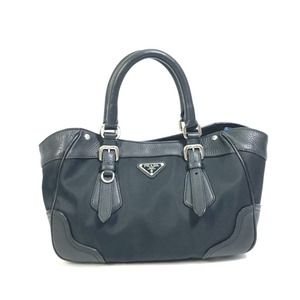 PRADA Black Leather Tote Bag